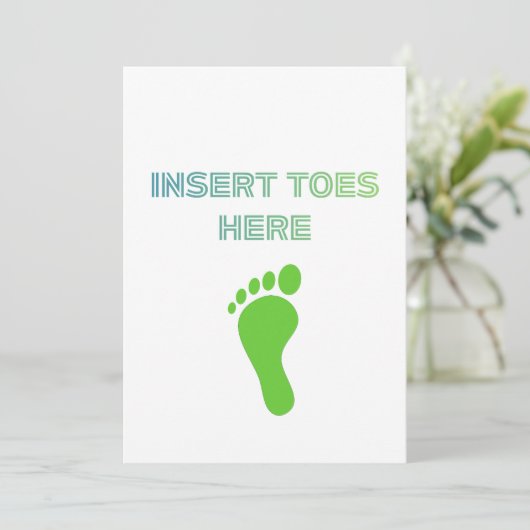 Insert Toes Here Bedankkaart (Staand voorkant)