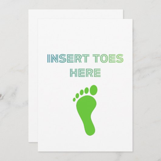 Insert Toes Here Bedankkaart (Voorkant / Achterkant)