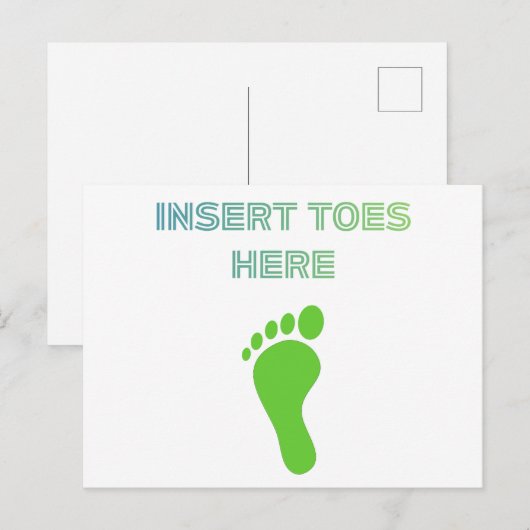 Insert Toes Here Briefkaart (Voorkant / Achterkant)