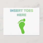 Insert Toes Here Briefkaart (Voorkant)