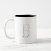 Inset Monogrammed Letter B Tweekleurige Koffiemok (Links)