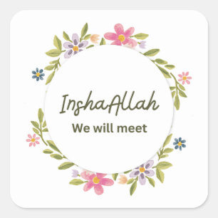 InshaAllah We zullen elkaar snel weerzien 💔   Emo Vierkante Sticker