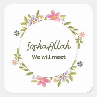 InshaAllah We zullen elkaar snel weerzien 💔 | Emo Vierkante Sticker