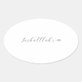 Inshallah x oneindigheid ovale sticker (Voorkant)