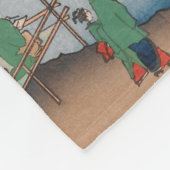Inside Akiba Shrine  Ukiyo-e Japans Kunst Fleece Deken (Hoek)