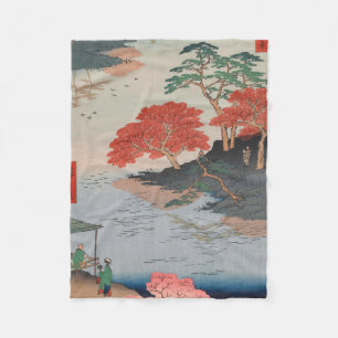 Inside Akiba Shrine  Ukiyo-e Japans Kunst Fleece Deken