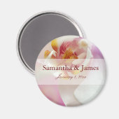 Inside Dark Red en White Orchid Magneet (Voorkant / Achterkant)