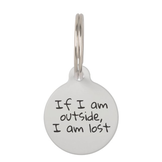 Inside Dog Cat Pet ID Ik ben verdwaald Huisdierpenning (Voorkant)