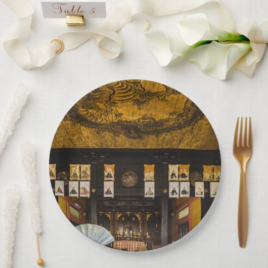 Inside Konchi-In tempel, Kyoto Papieren Bordje (Huwelijk)