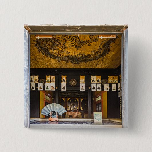 Inside Konchi-In tempel, Kyoto Vierkante Button 5,1 Cm (Voorkant)