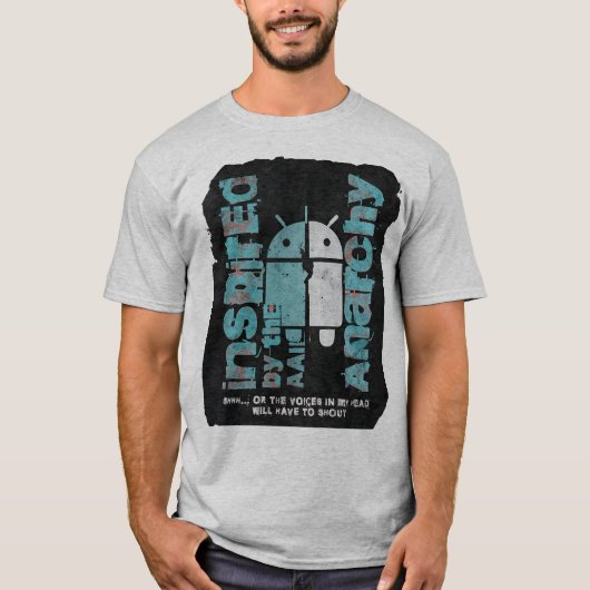 Inside My Head Android Street Art Tech Grafisch On T-shirt (Voorkant)