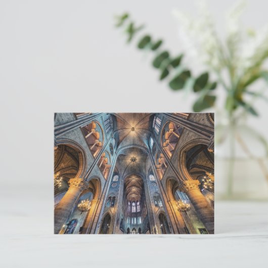 Inside Notre-Dame Briefkaart (Staand voorkant)