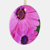 Inside of Pink Paars Gerbera Daisy Flower Natuur Keramisch Ornament (Rechts)