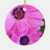 Inside of Pink Paars Gerbera Daisy Flower Natuur Keramisch Ornament (Voorkant)
