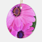 Inside of Pink Paars Gerbera Daisy Flower Natuur Keramisch Ornament (Links)