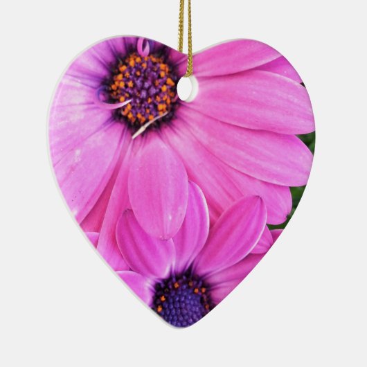 Inside of Pink Paars Gerbera Daisy Flower Natuur Keramisch Ornament (Rechts)