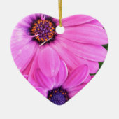 Inside of Pink Paars Gerbera Daisy Flower Natuur Keramisch Ornament (Voorkant)