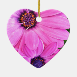 Inside of Pink Paars Gerbera Daisy Flower Natuur Keramisch Ornament