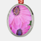 Inside of Pink Paars Gerbera Daisy Flower Natuur Metalen Ornament (Links)