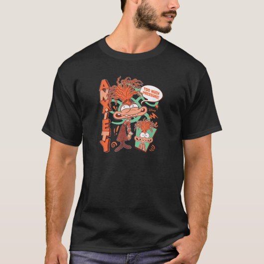 Inside Out 2 Angst Karakter Te Veel Druk T-shirt (Voorkant)