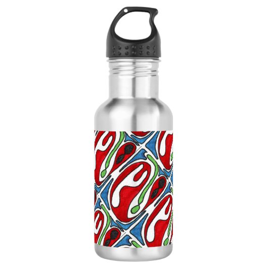 'Inside Out'-flesje met Abstracte vrijheid Waterfles (Voorkant)