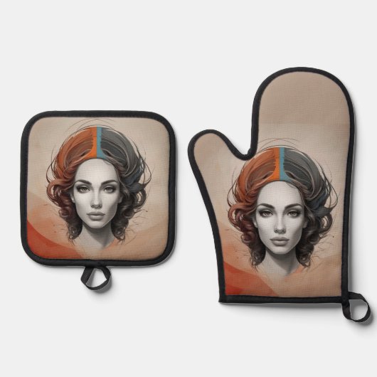 Inside Out Vivid Girl Ovenwant & Pannenlap Set (Voorkant)