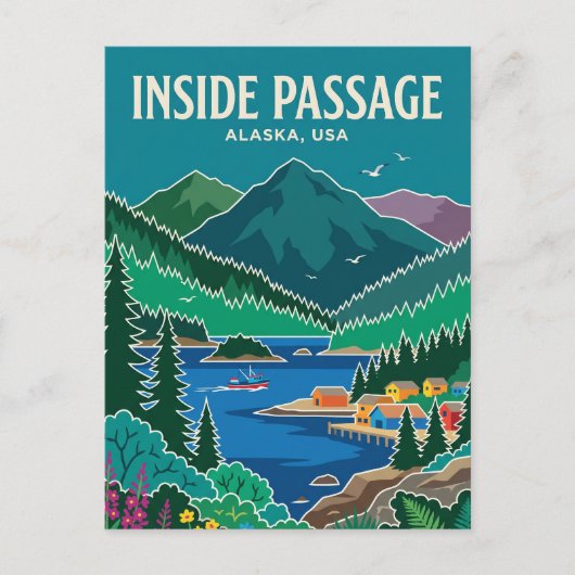 Inside Passage Alaska Briefkaart (Voorkant)