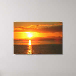 Inside Passage Sunset Canvas Afdruk