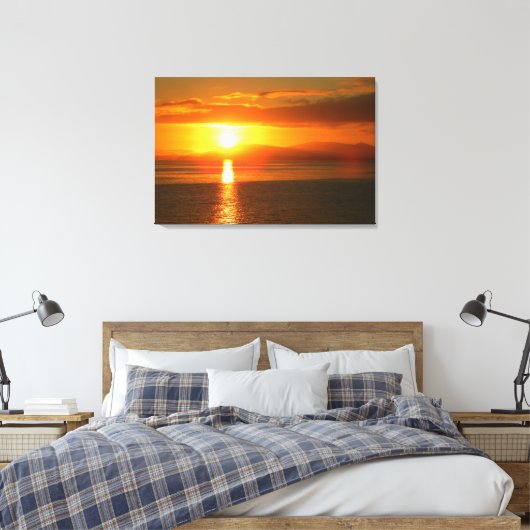 Inside Passage Sunset Canvas Afdruk (Insitu (Slaapkamer))