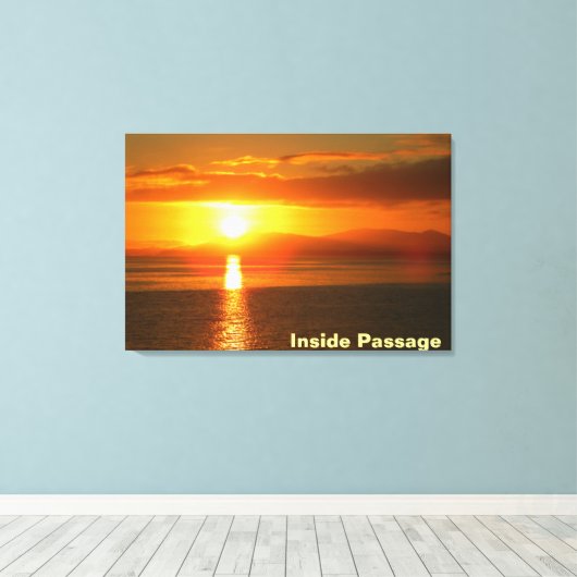 Inside Passage Sunset Canvas Afdruk (Insitu (Houten vloer))