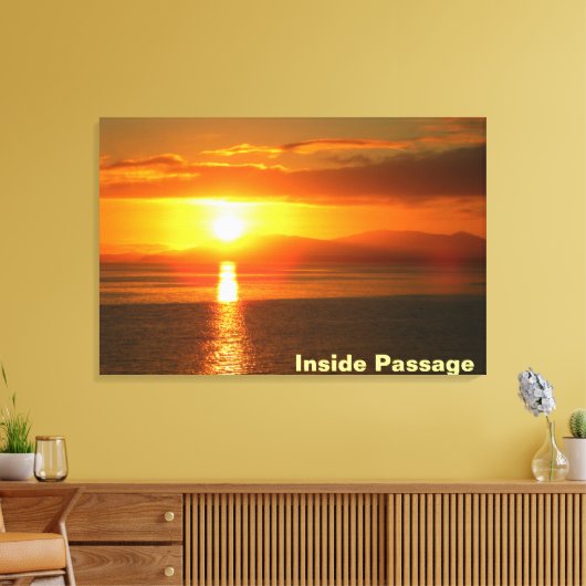 Inside Passage Sunset Canvas Afdruk (Insitu (Woonkamer))