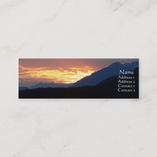 Inside Passage Sunset Profile Card Mini Visitekaartje (Voorkant)