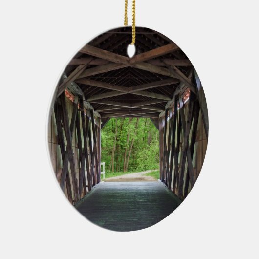 Inside Sandy Creek Bridge Hillsboro Missouri Keramisch Ornament (Rechts)