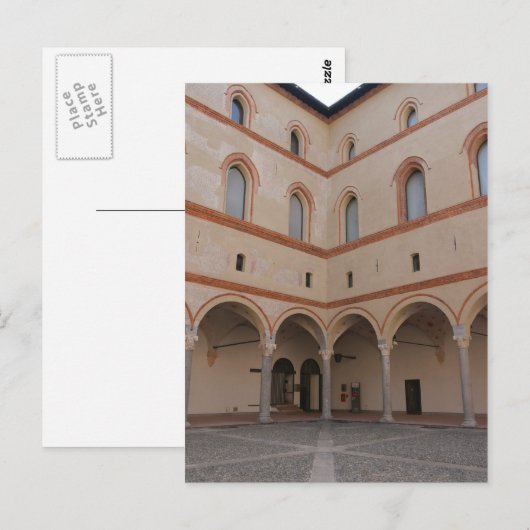 Inside Sforza Castle - Milano, Italia Briefkaart (Voorkant / Achterkant)
