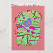 INSIDE UIT - Flatte kunstkaart Feestdagenkaart (Voorkant / Achterkant)