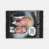 Insider Trading Trump - Grappig Fleece Deken (Voorkant (Horizontaal))