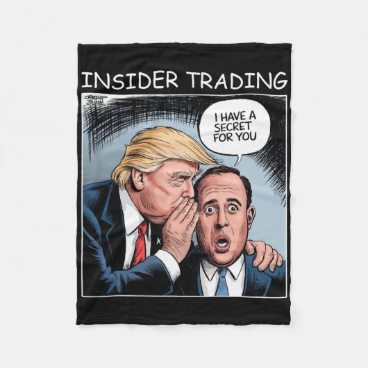 Insider Trading Trump - Grappig Fleece Deken (Voorkant)