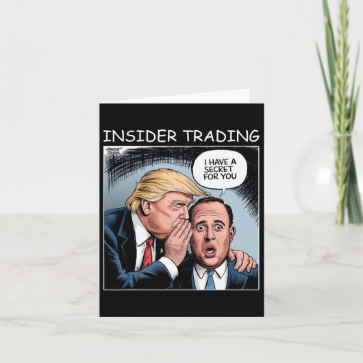 Insider Trading Trump - Grappig Kaart (Voorkant)
