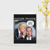Insider Trading Trump - Grappig Kaart (Gele Bloem)