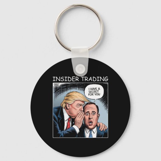 Insider Trading Trump - Grappig  Sleutelhanger (Voorkant)