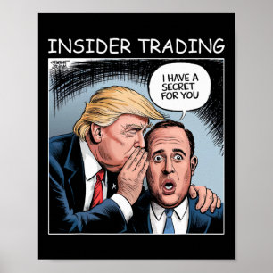 Insiderhandel Trump - Grappig Poster