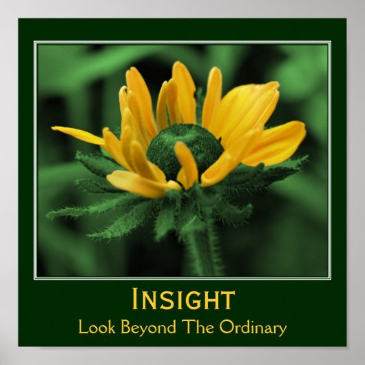 Insight Flower Inspirerend Quote Poster (Voorkant)