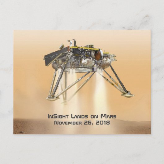 InSight Landing op Mars Briefkaart (Voorkant)