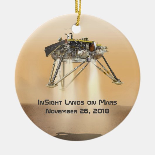 InSight Landing op Mars Keramisch Ornament (Voorkant)