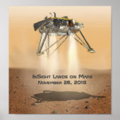 InSight Landing op Mars Poster (Voorkant)