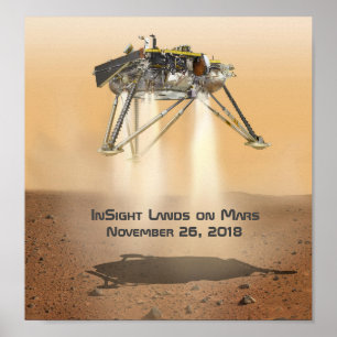 InSight Landing op Mars Poster