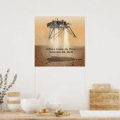 InSight Landing op Mars Poster (Keuken)