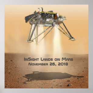 InSight Landing op Mars Poster