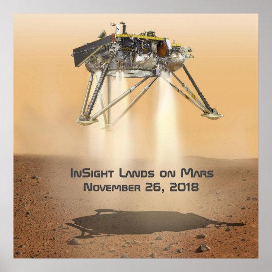 InSight Landing op Mars Poster (Voorkant)