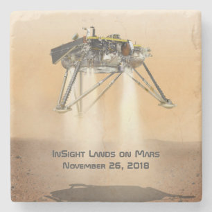 InSight Landing op Mars Stenen Onderzetter